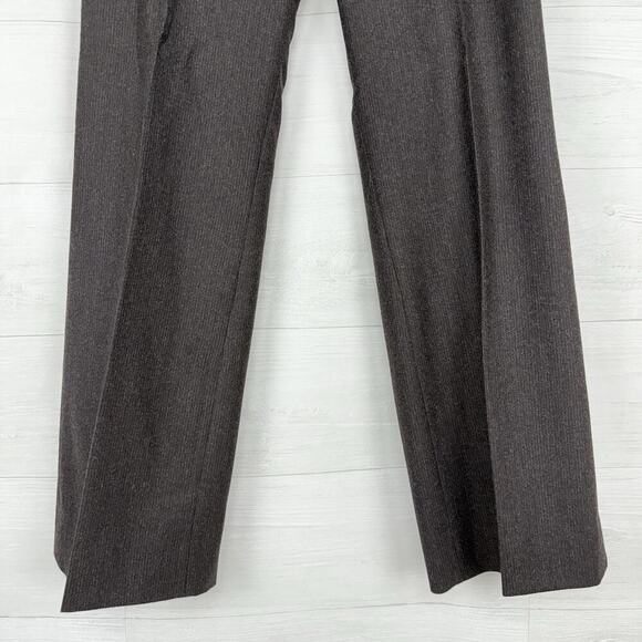 Akris Size 29 Straight Leg High Rise Dress Pant Trousers Gray Wool Preppy Office - Picture 3 of 13